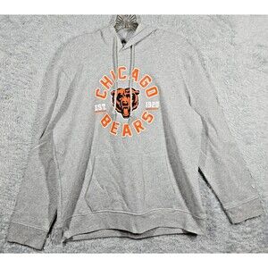 NEW ERA Chicago Bears Womens Hoodie  Grey Orange Long Sleeve XL 00156